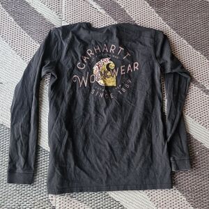 Carhartt Womens Rosie The Riveter Black Pocket Long Sleeve Shirt